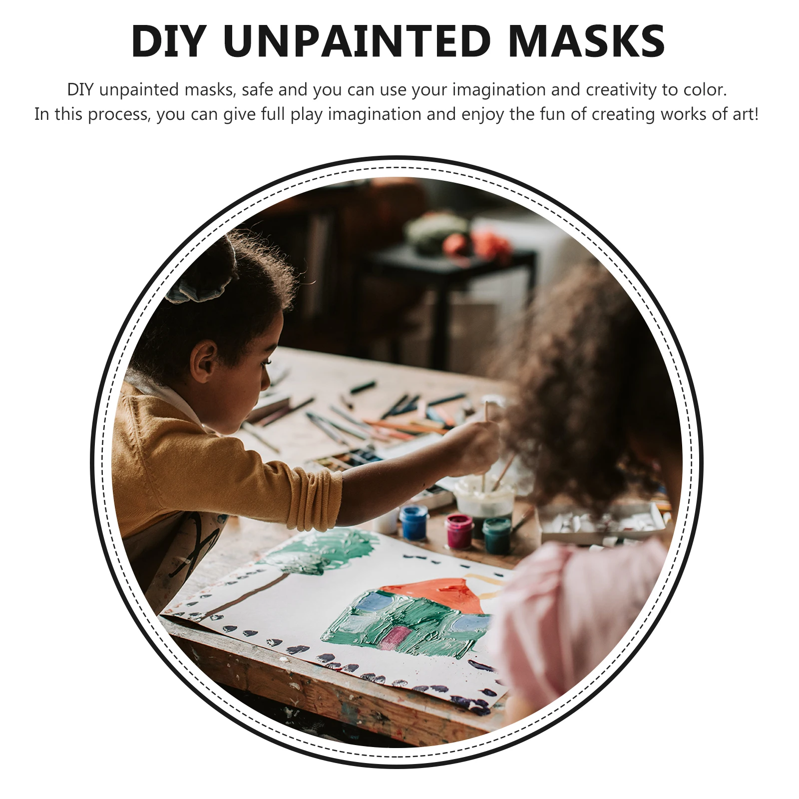 

15pcs Blank Masks Painted Mask DIY Unpainted Paper Masquerade Party Kids Arts Crafts Blank Masks Paintable Base