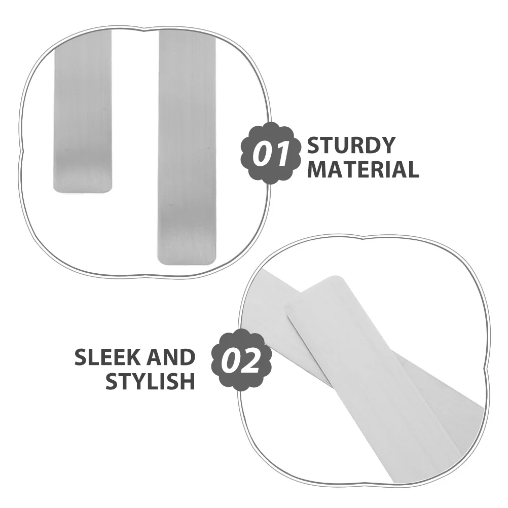 Tira de mensagem de parede de foto, 2 peças: fita de metal autoadesiva para ímãs, quadro de avisos de ferro, decoração de parede, placa de aviso de memorando