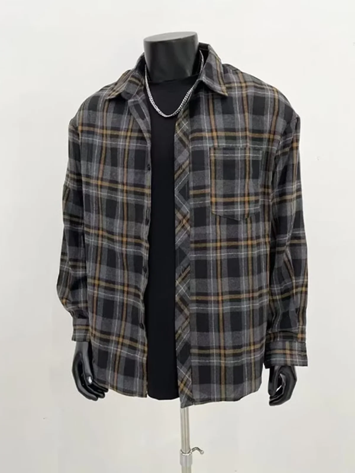 

Cleanfit Men's Plaid irt Color Blo Long Sve Casual Sle Vintage American Feel Spring Faion Youth ular