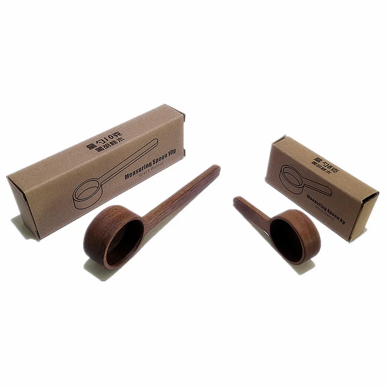 

Walnut Solid Wood Handle Measuring Spoon Coffee powder spoon 8/10g measuring spoon Raw wood material measuring spoon