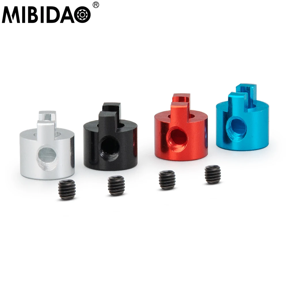 MIBIDAO 1/5/10Pcs Aluminum Alloy 4mm Drive Dog Shaft Crutch Connector Paddle Fork For RC Electric Boat Accessories