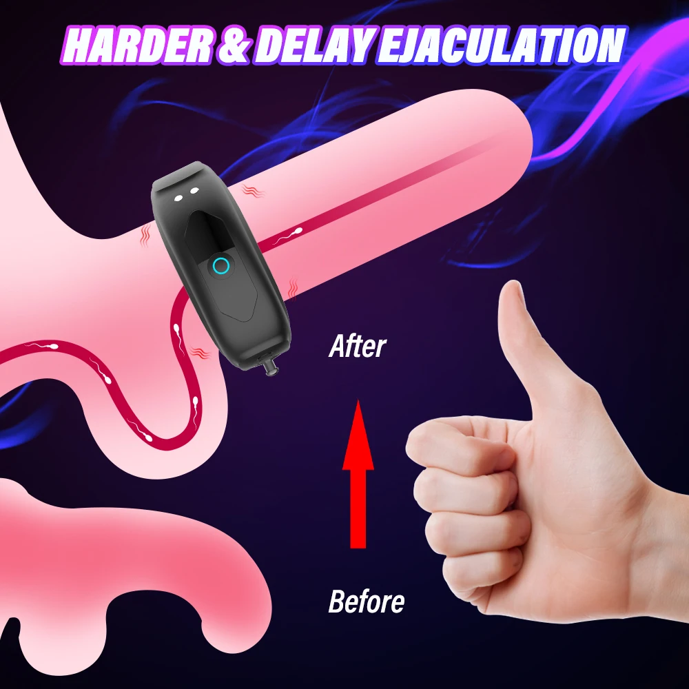 Sexy Toys Cockring Vibrator for Men Couple Rings Vibrating Penis Rings Adjustable Delay Ejaculation Sex Toys for Adults 18