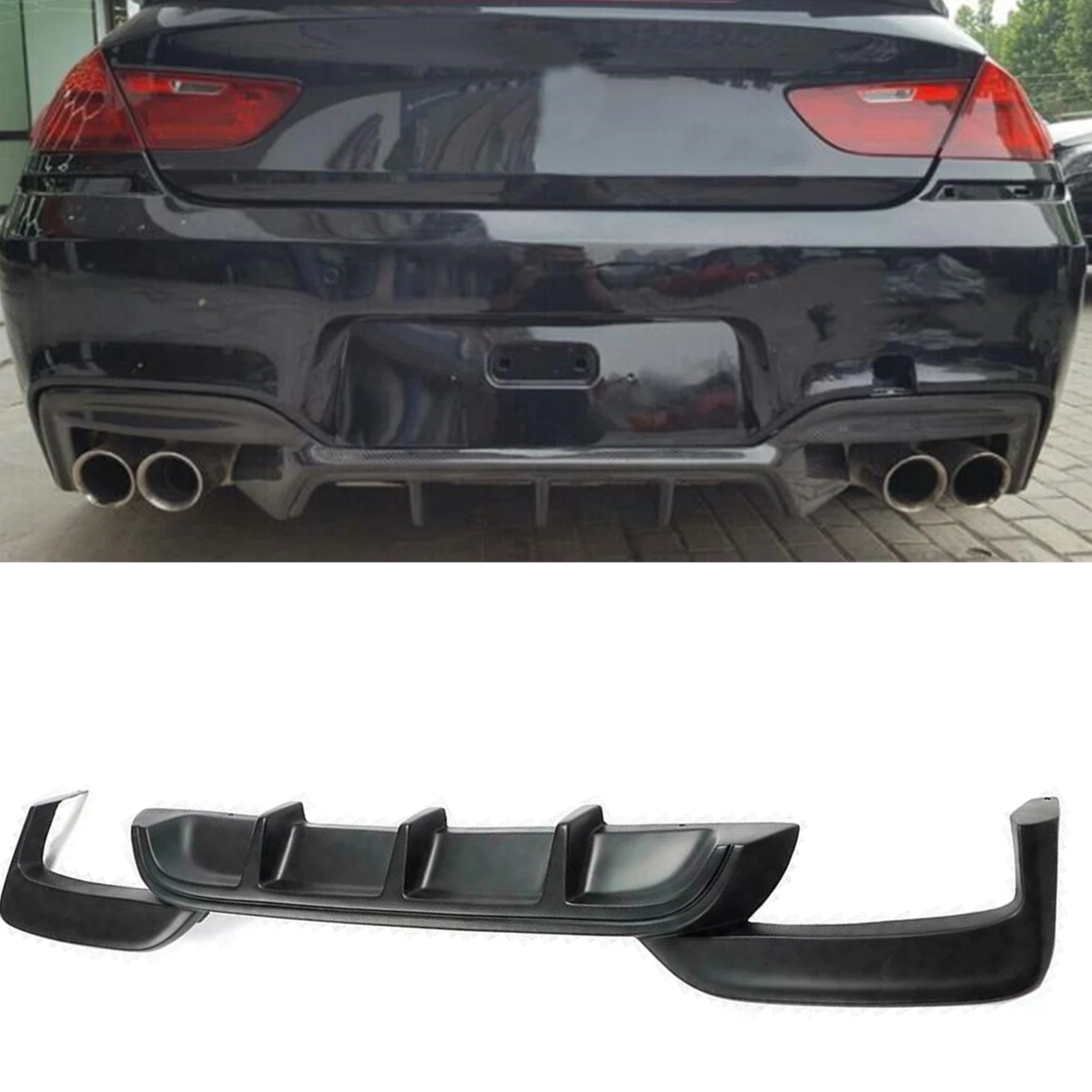 

Rear Bumper Diffuser Lip Car Boot Spoiler Plate For BMW F06 F12 F13 640i 650i M Sport M6 2012-2018