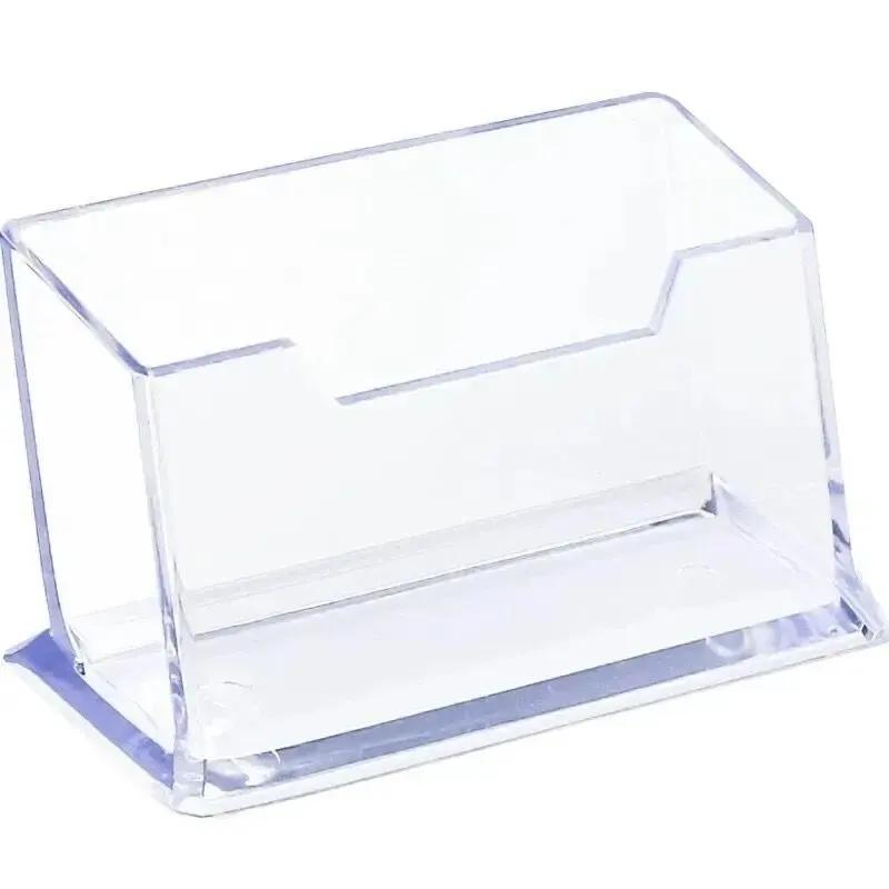 1pcs Clear Desk Shelf Box Storage Display Stand Acrylic Plastic Transparent Desktop Bussiness Card Holder Place Card Holder