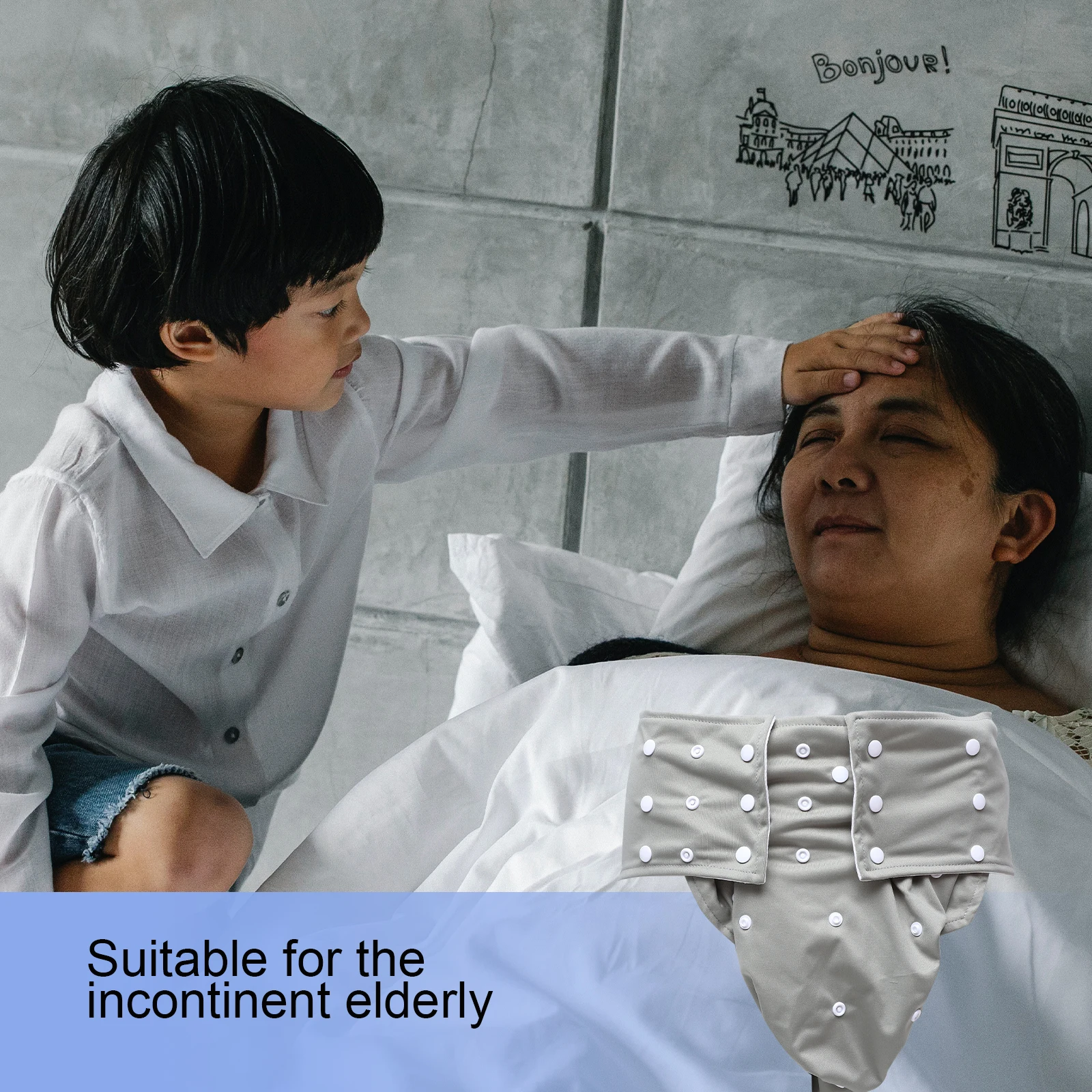 

1 pc Leak-Proof Diapers Waterproof Incontinence Women Period Pants Flexible Breathable Comfortable Sanitary Pants Reusable Adult