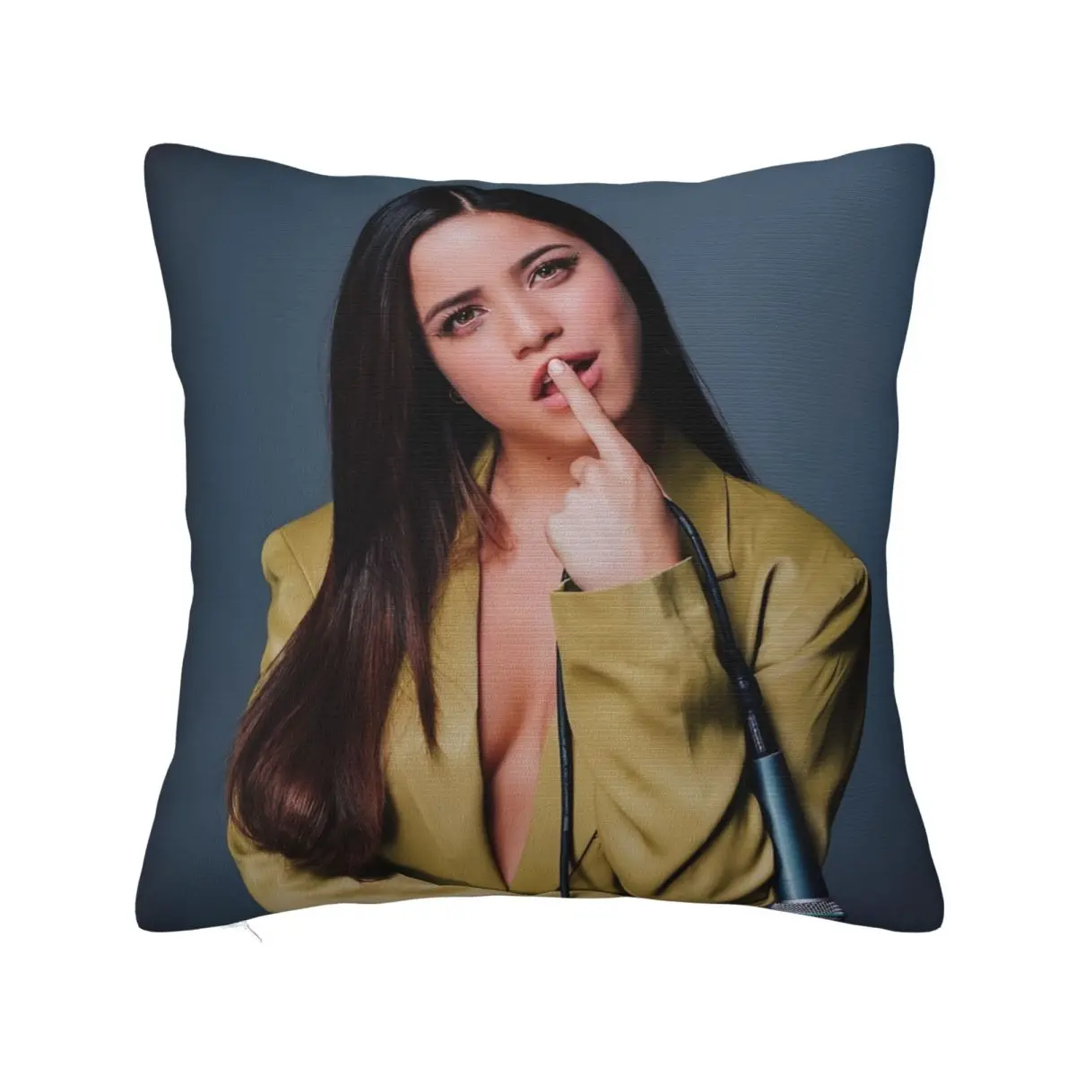 Emilia Mernes Singer Pillowcase Printed Polyester Cushion Cover Decorations Throw Pillow Case Cover Car Zipper 45X45cm