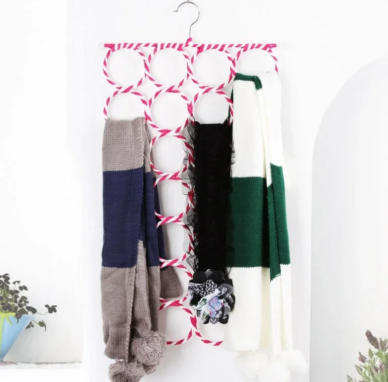 Foldable Scarf Holder with 28 Holes
