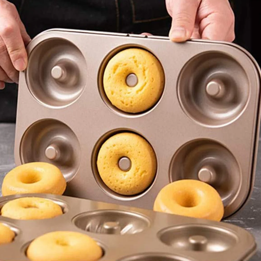 Metal Donut Mold Baking Pan Non-Stick Baking Pastry Chocolate Cake Dessert DIY Decoration Tools Bagels Muffins Donuts Maker