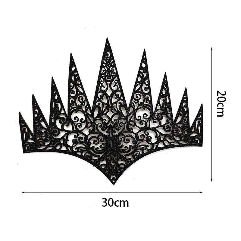 2Pcs Vintage Crown Headpiece Silver Gold Black Suitable for Stage Party Cosplay Costume Props Halloween Costumes Party Headwear
