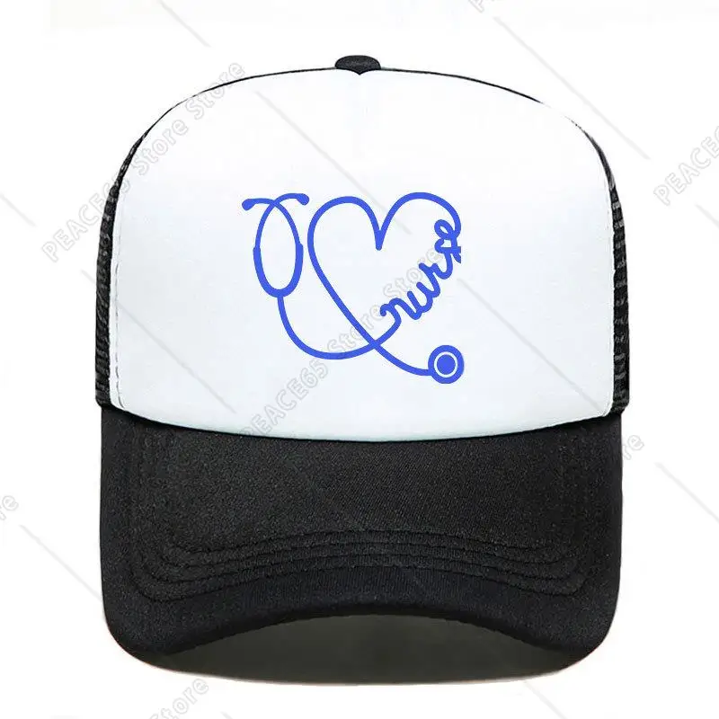 

Funny Heart Love Print Baseball Cap Casual Men Women Parent-Child Hats Mesh Visor Outdoor Sun Hat Adjustable Caps