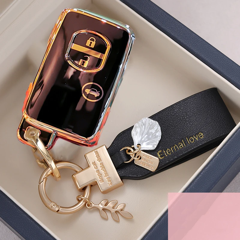 3 4 Button Car Key Case for Toyota Prius 30 Alpha Aqua Land Cruiser Auris for Lexus LC 200 Key Cover Holder Remote 2012 - 2014