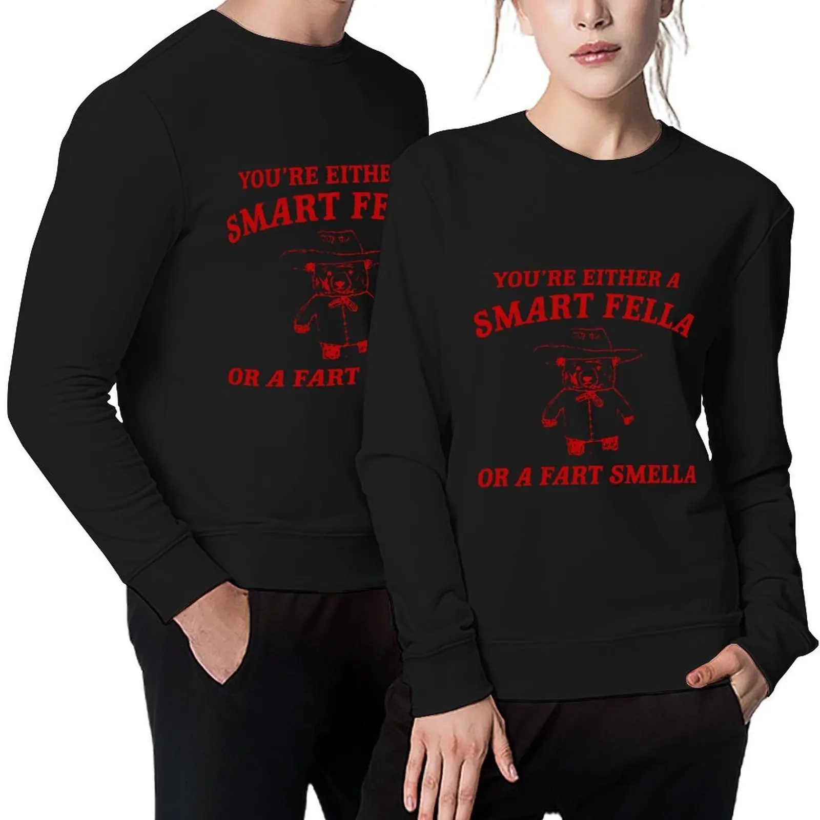 

Are You A Smart Fella or Smart Smela Pullover autumn clothes autumn jacket men mens clothing japanese style hoody