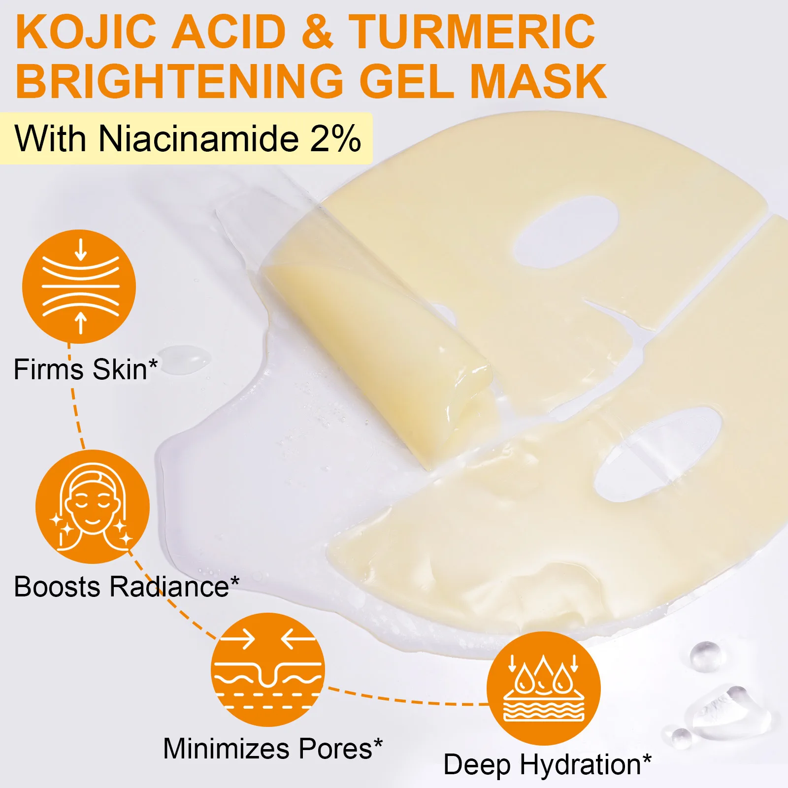 TURMERIC COLLAGEN FACE MASK Firming Lift Hydrating Moisturizing Deep Moisturizing Lift Skin Tone Skincare