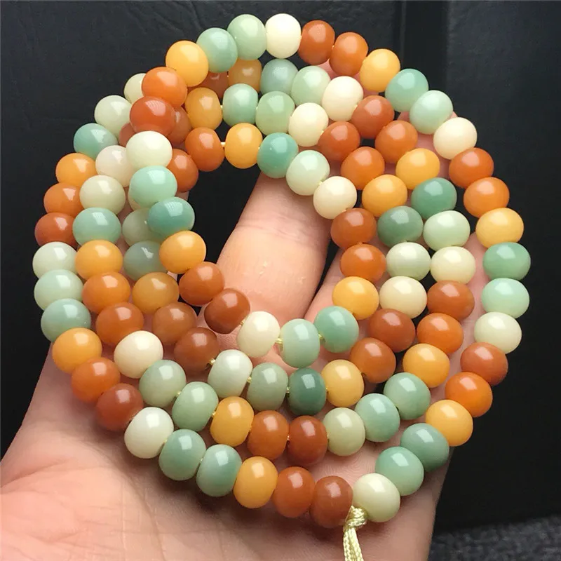 Factory Supply 108Keleidun Pieces Bodhi Root Bracelet Apple Orchard Colorful Bodhi Bracelet7*9mmOne piece dropshipping