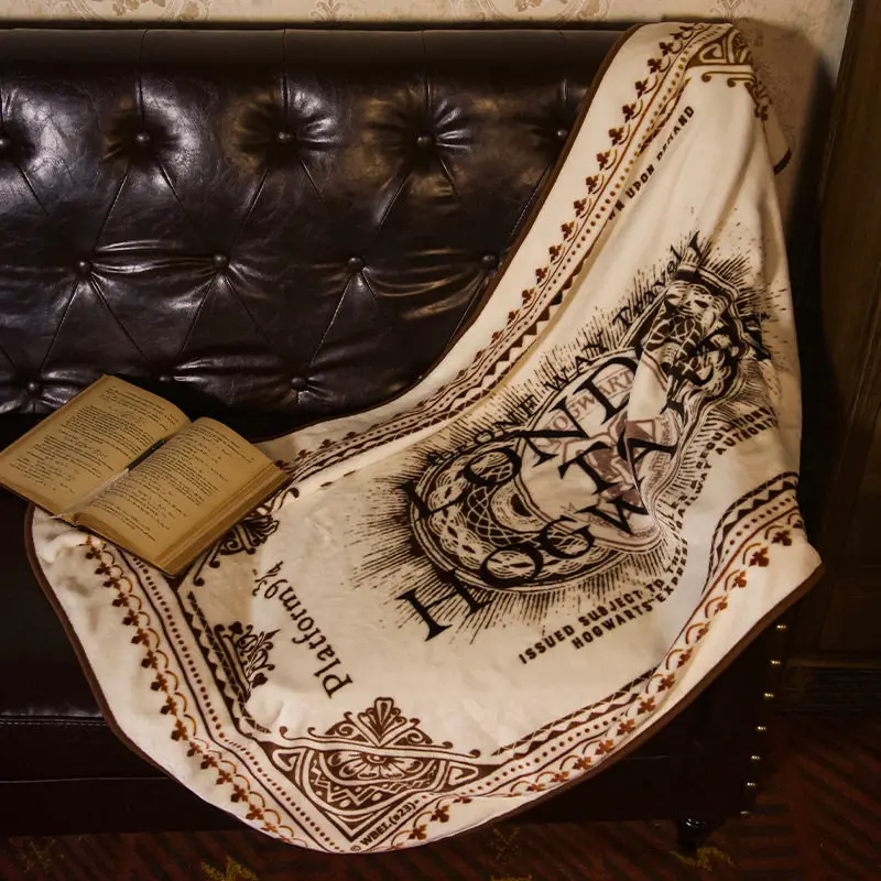 

Anime Hufflepuff Cosplay Platform Ticket Blanket Sofa Throw Blanket Bed Home Decor Gifts Polyester Fiber Material