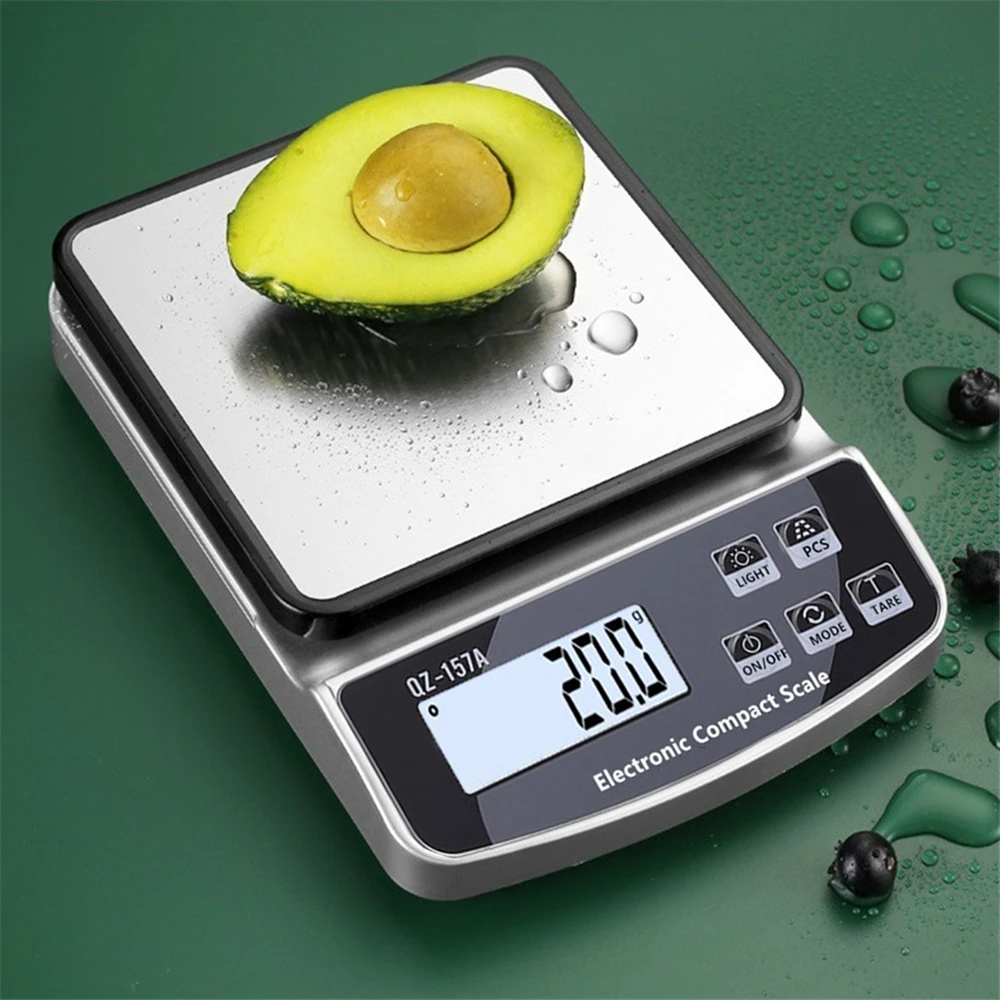 15KG/10KG/3KG Digital Kitchen Scale Waterproof Food Scale USB Charge Smart Electronic Scale Multifunction Weighing Coffee Scale
