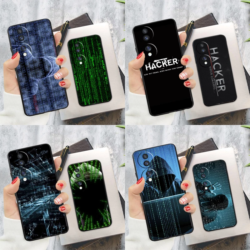 Hacker Computer Code Art Case For Honor 200 Pro X9a X9c X8a X7a X6a X7 X8 X9 X8b X9b 50 70 90 Magic 5 6 Lite Cover