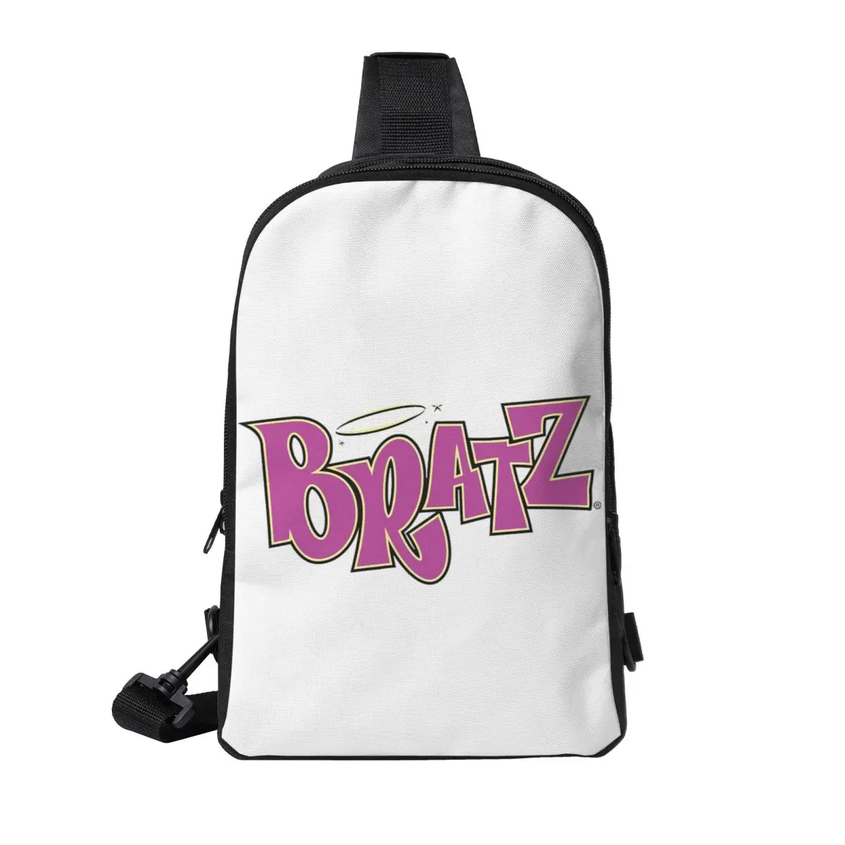 

Bratz Logo Chest Bag Men Sling Crossbody Backpack Chest Bag Traveling Hiking Daypack Shoulder Bag