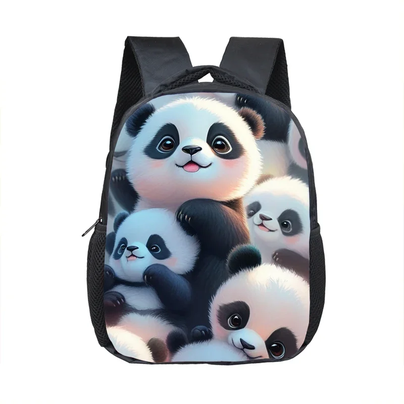 Kawaii Panda Drinking Milk Tea Backpack 2-4 Years Old Kids School Bags Baby Kindergarten Backpack Children Diaper Bags