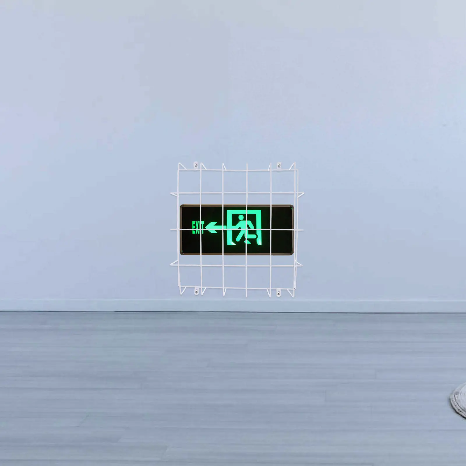 Indicator Light Protective Exit Sign Mesh Safety Cage For Emergency Lights Wall Mount Shield Steel Wire Metal