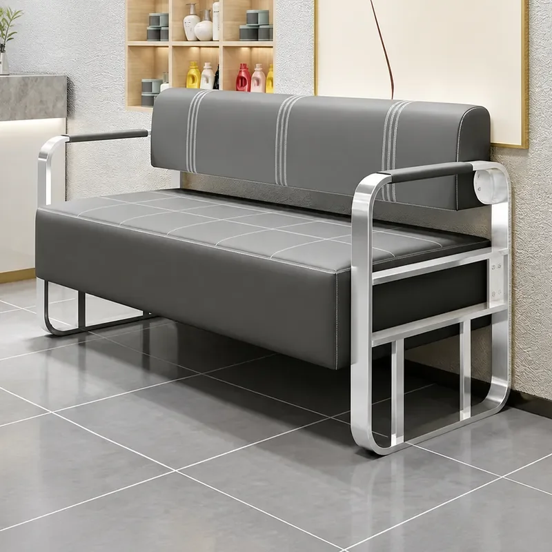 Simple Light Luxury Long Sofa for Clothing Store Lounge Barber Shop Beauty Waiting Area Wedding Shop Bench