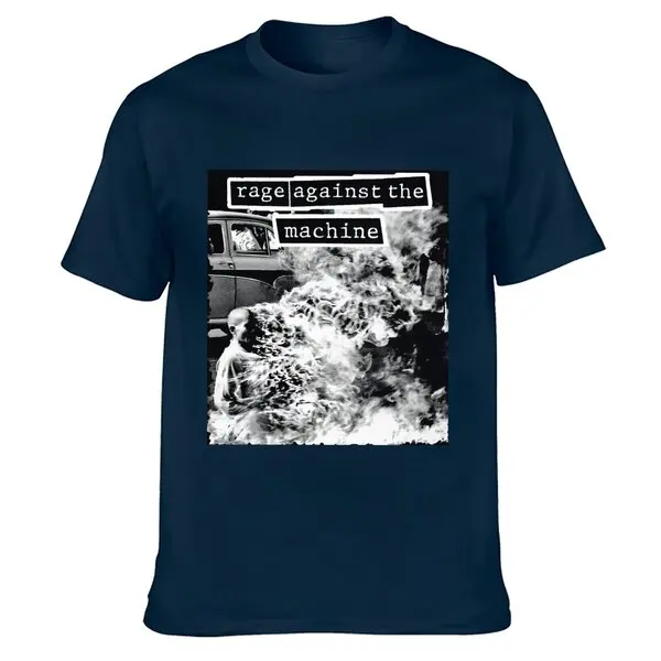 Rage Against The Machine Nova Camiseta Preta2024 Marca de Alta Qualidade Casual Impresso 100% Algodão barato por atacado