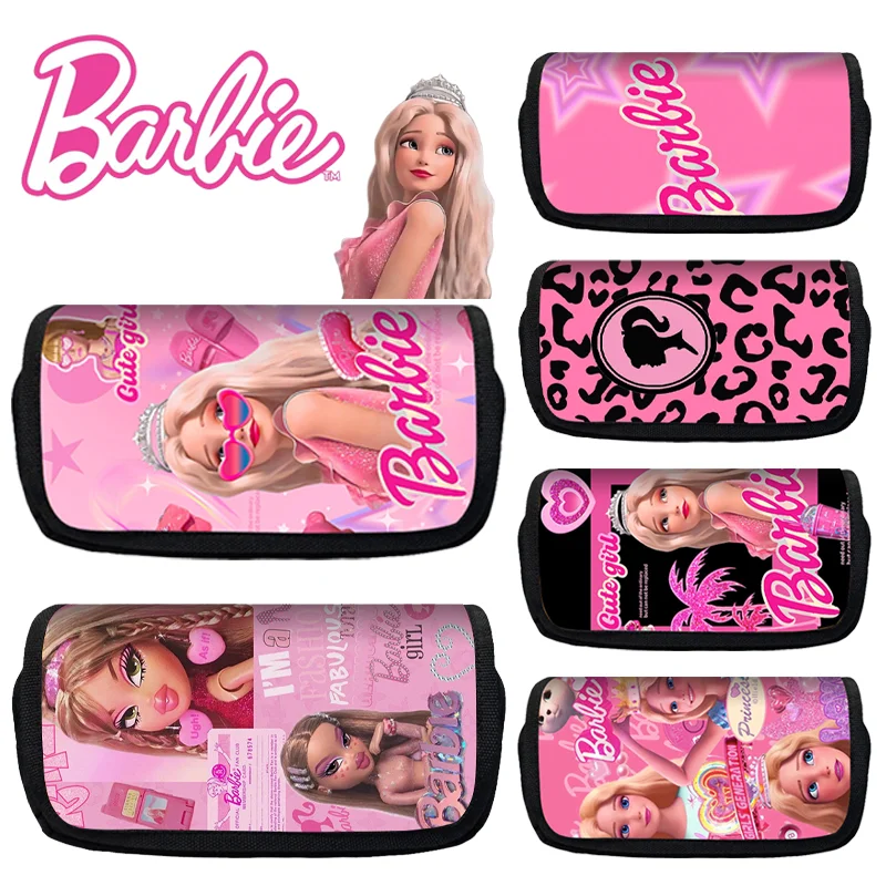 Astucci per matite Barbie Kawaii sacchetti portaoggetti per matite di grande capacità materiale per ufficio scolastico per studenti cancelleria