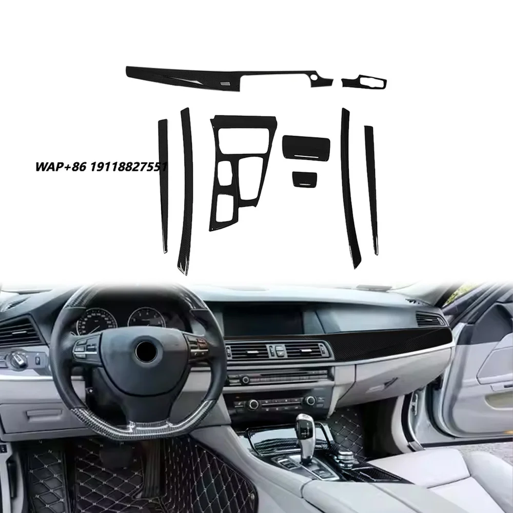 For  5 Series F10 RHD Carbon Fiber Car Parts Interior Trim Central Control Instrument Panel air Outlet Door Trim Body Kit