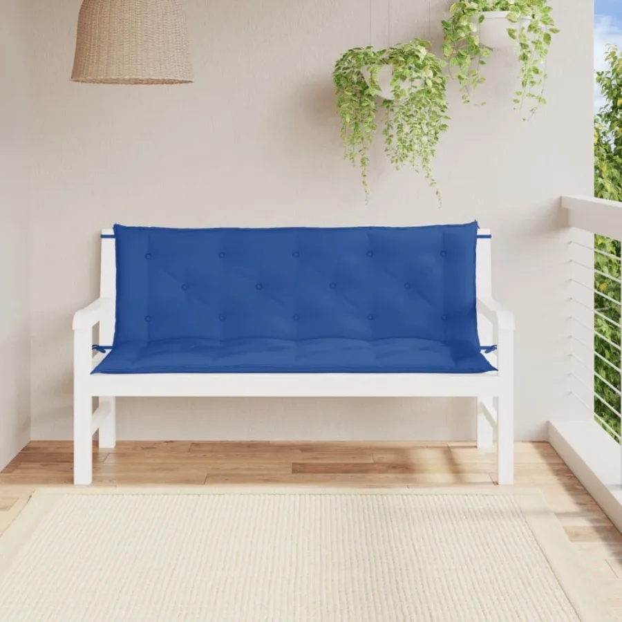 

Garden Bench Cushions 2 pcs Blue 59.1x19.7x2.8 Oxford Fabric