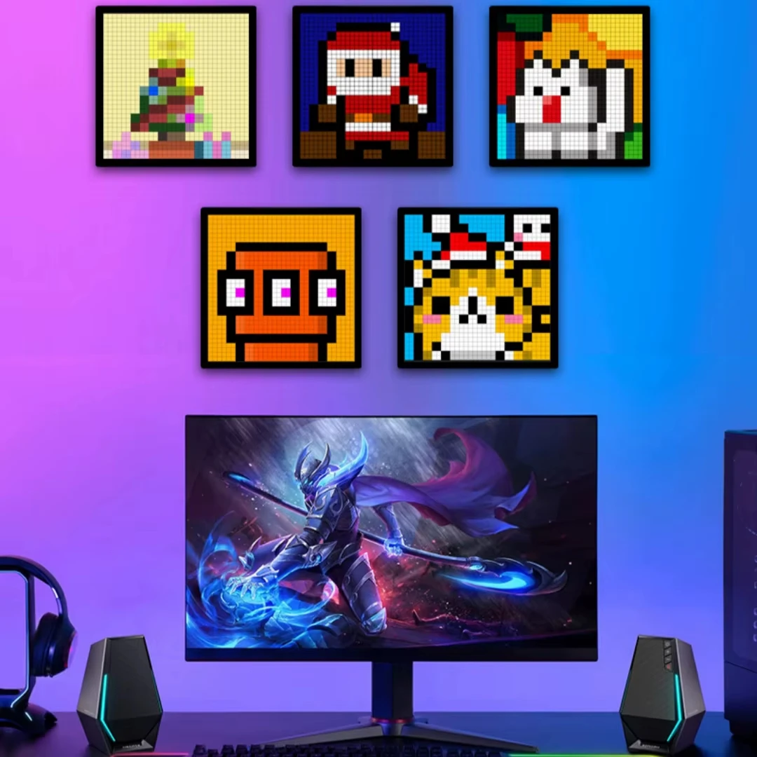 Pannello pixel LED intelligente con display di animazione fai-da-te Luce per cornice fotografica RGB programmabile per la decorazione domestica Lampada da notte per sala giochi Regalo