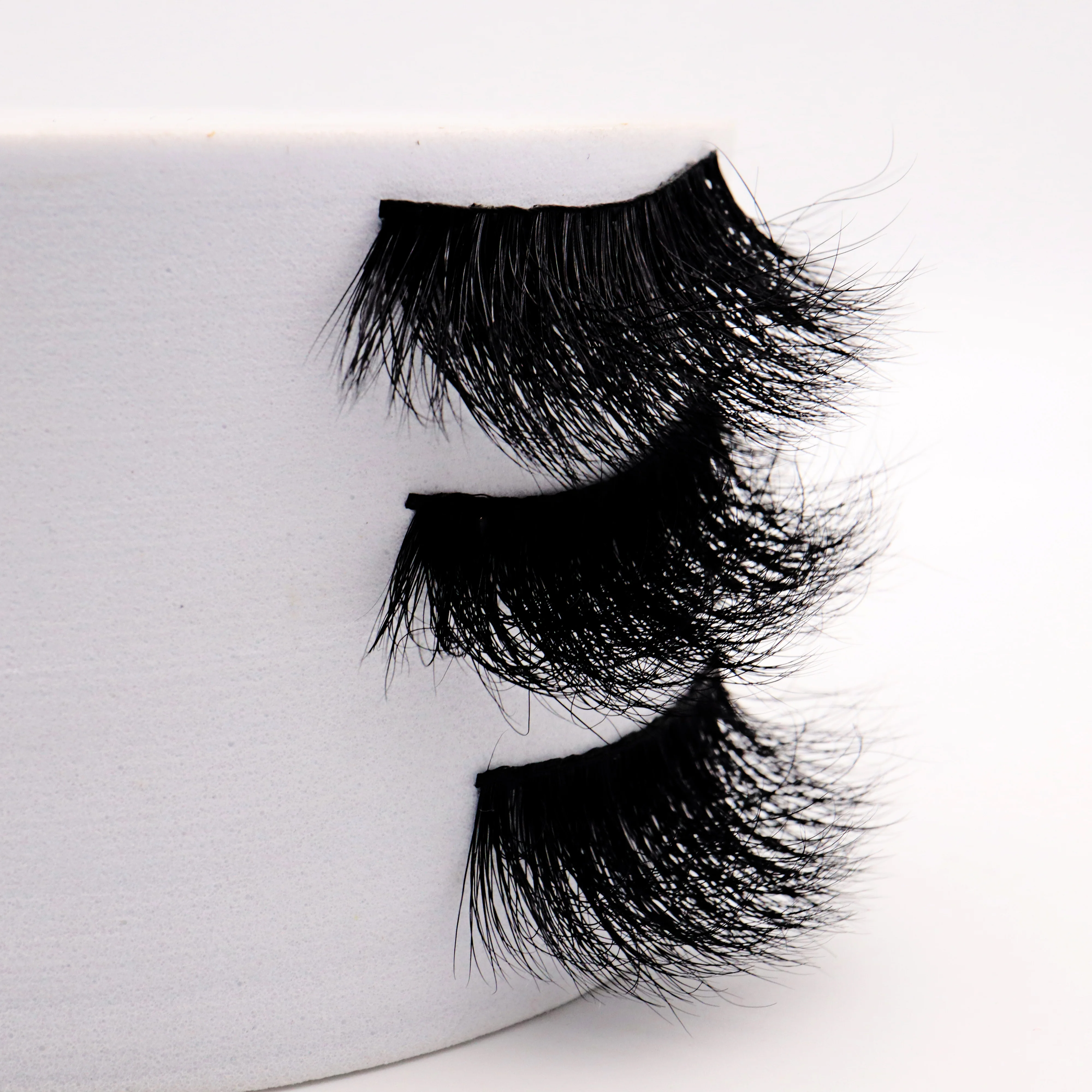 ELUVY 30 pairs 3D Pluizige Nertsen Valse Wimpers geen case groothandel Dramatische Dikke Lange Krullend Wimpers Volledige Strip Make wimpers