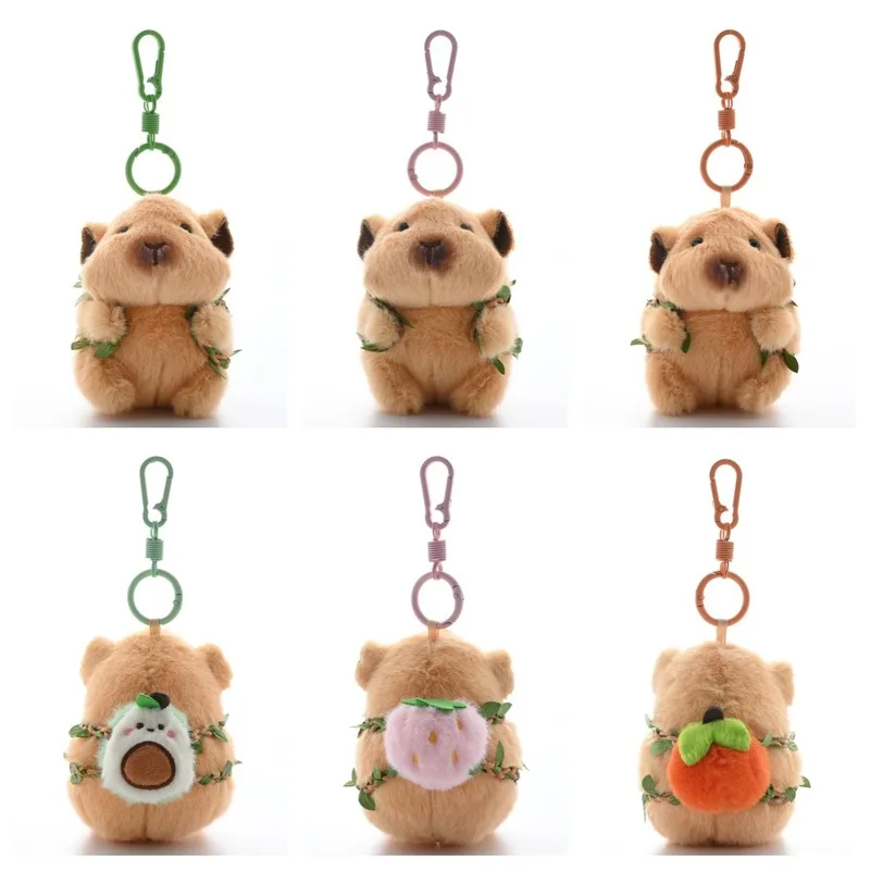 Criativo dos desenhos animados hamster porco holandês família chaveiro de pelúcia bonito e macio pingente de pelúcia mochila decoração pingente de pelúcia bonito presente
