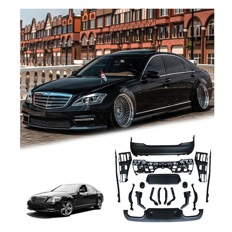 

Amg Surrounds Front And Rear Bumper Modifications Body Kit With For Mercedes-Benz S-Class W221 To S63 S65 AMG 2017-2014