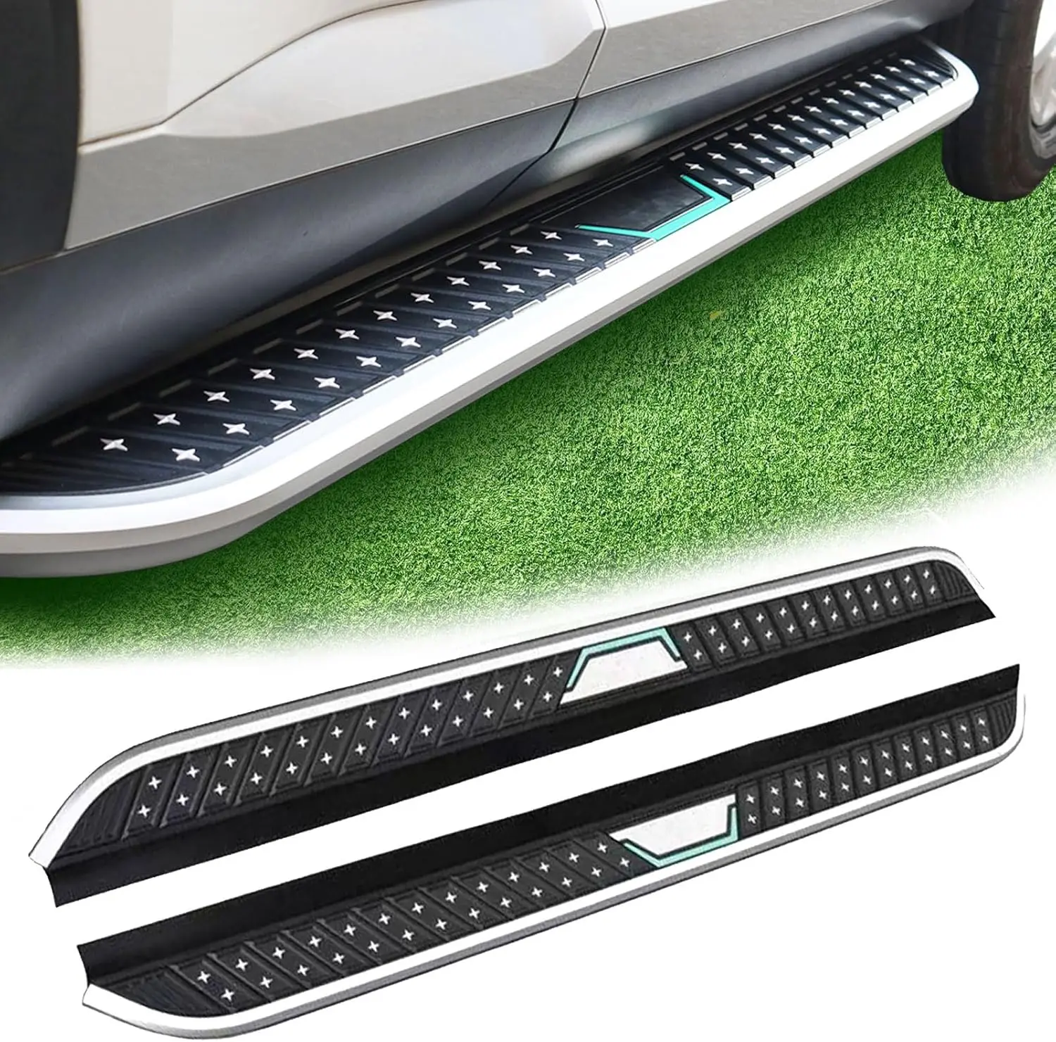 

2 шт. подножки, совместимые с KIA Seltos 2021-2024 2025 алюминиевые боковые ступеньки, защита педали с кронштейнами