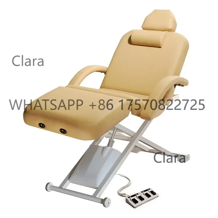 Mt Starlet-Deluxe Factory Custom Black 76cm 81cm 3 Motor Luxury Electric Spa Bed Massage Table Massage Bed with Backrest