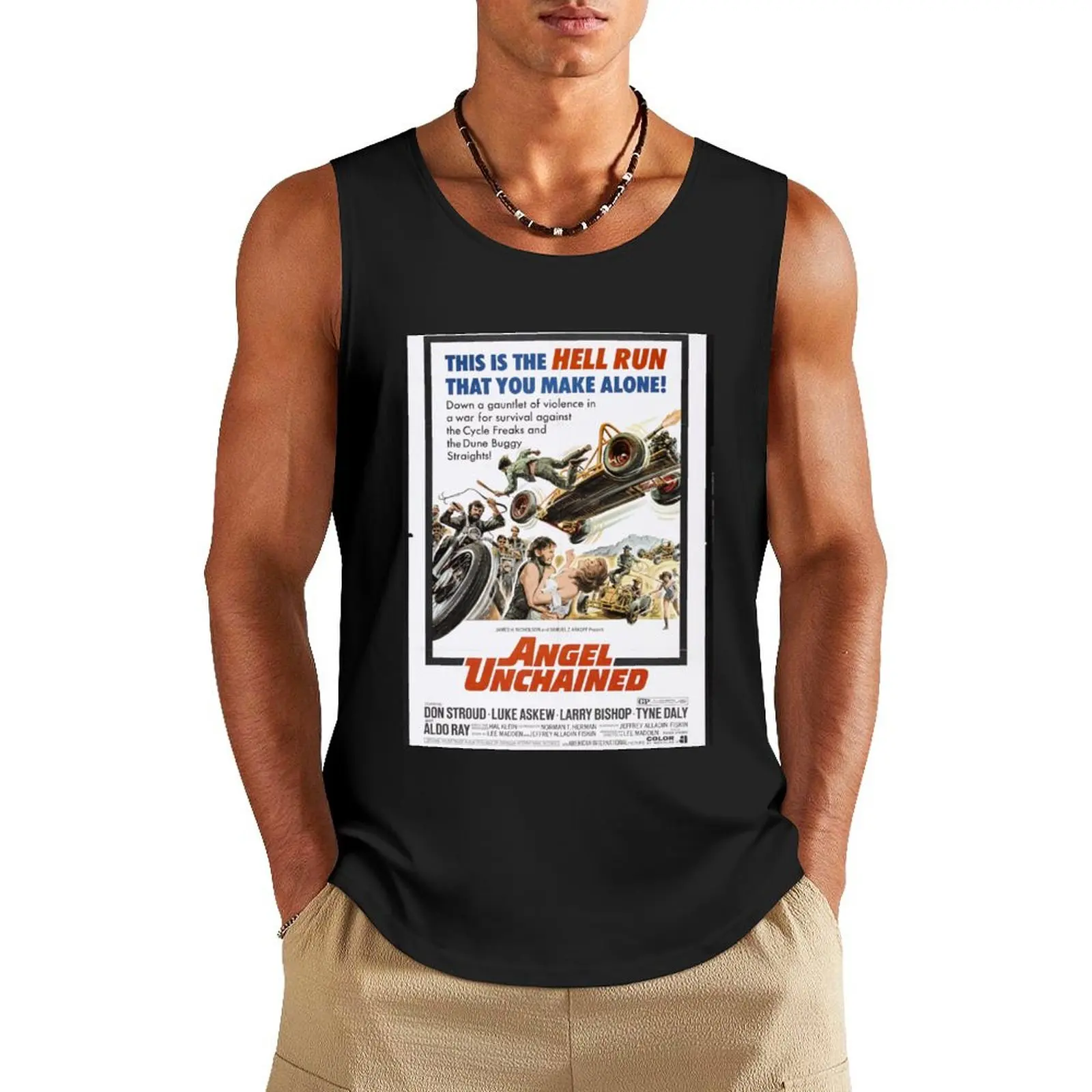 

Angel Unchained - 1970 - Vintage Movie Poster Tank Top Male vest t-shirt for man