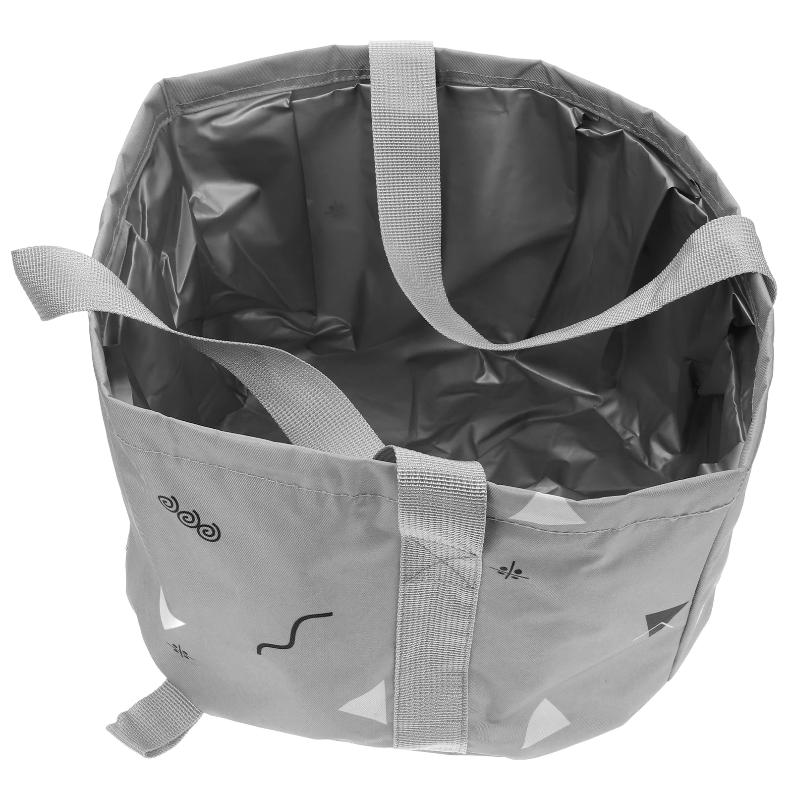 

Hiking Portable Foot Wash Basin Buckets Collapsible with Handle Grey Pvc Camping Water Storage Container Travel
