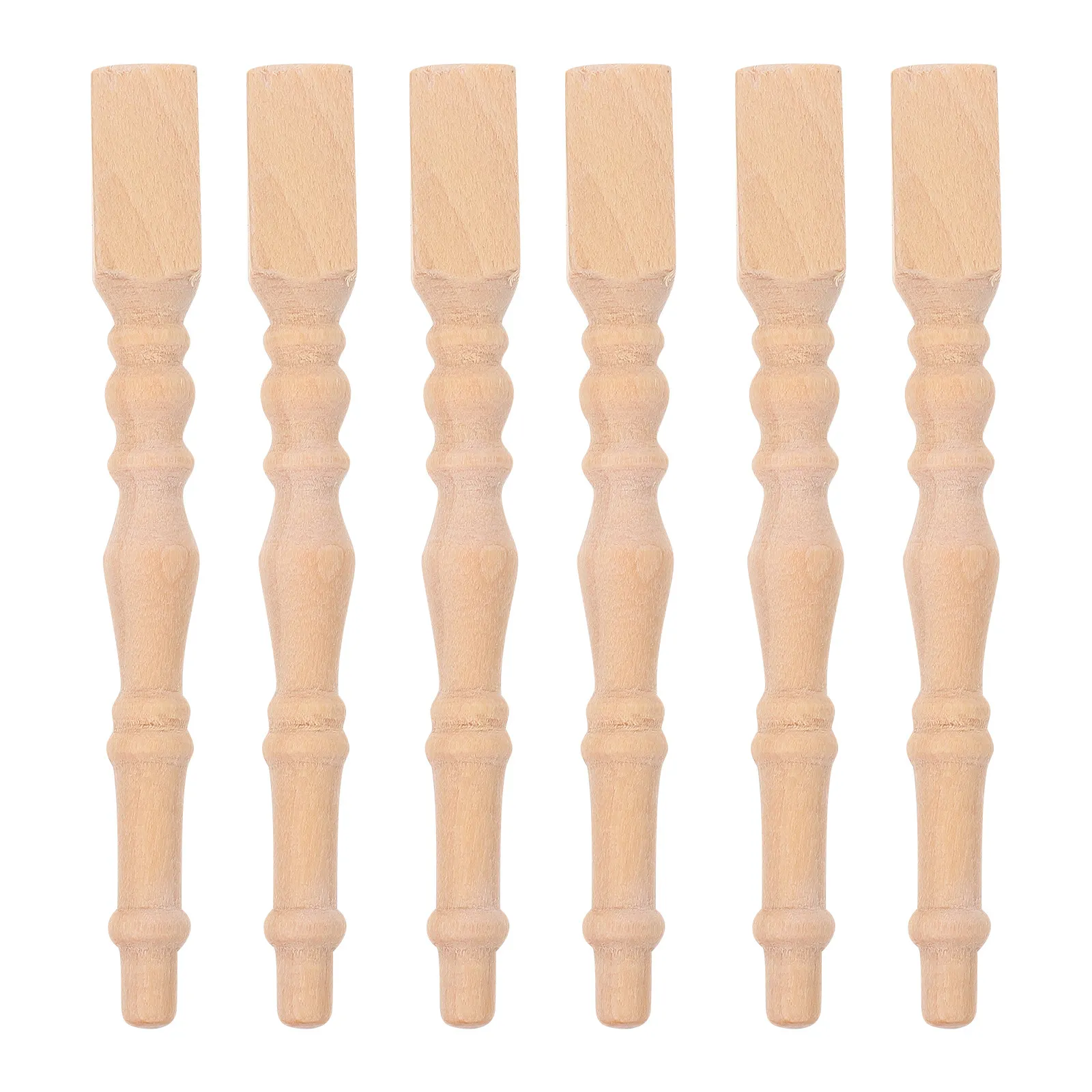 

6Pcs Miniature Table Legs Small Table Bases Exquisite Wood Mini Home Decoration Accessories for Micro Landscape Design