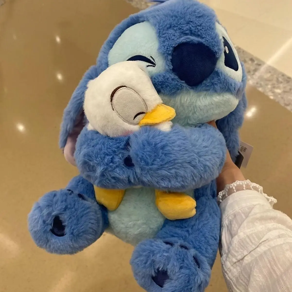 28 Cm Kawaii Stitch Cuddles Donald Duck Stitch 60th Anniversary Intergalactic Plush Dolls  Sleeping Accompany Birthday Gift Toy