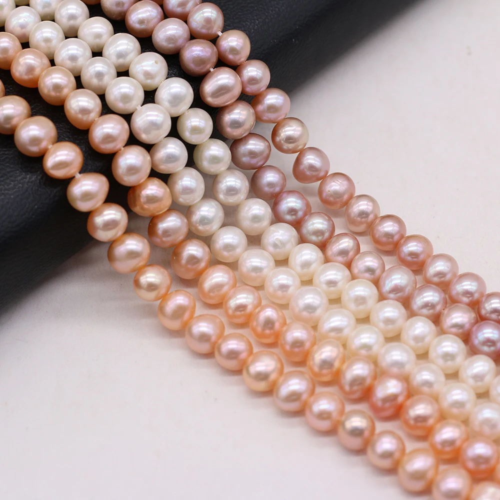 

New Natural Freshwater Pearl Beads Loose Round Smooth Pearl Bead for Jewelry Making Diy Necklace Bracelet Accessories