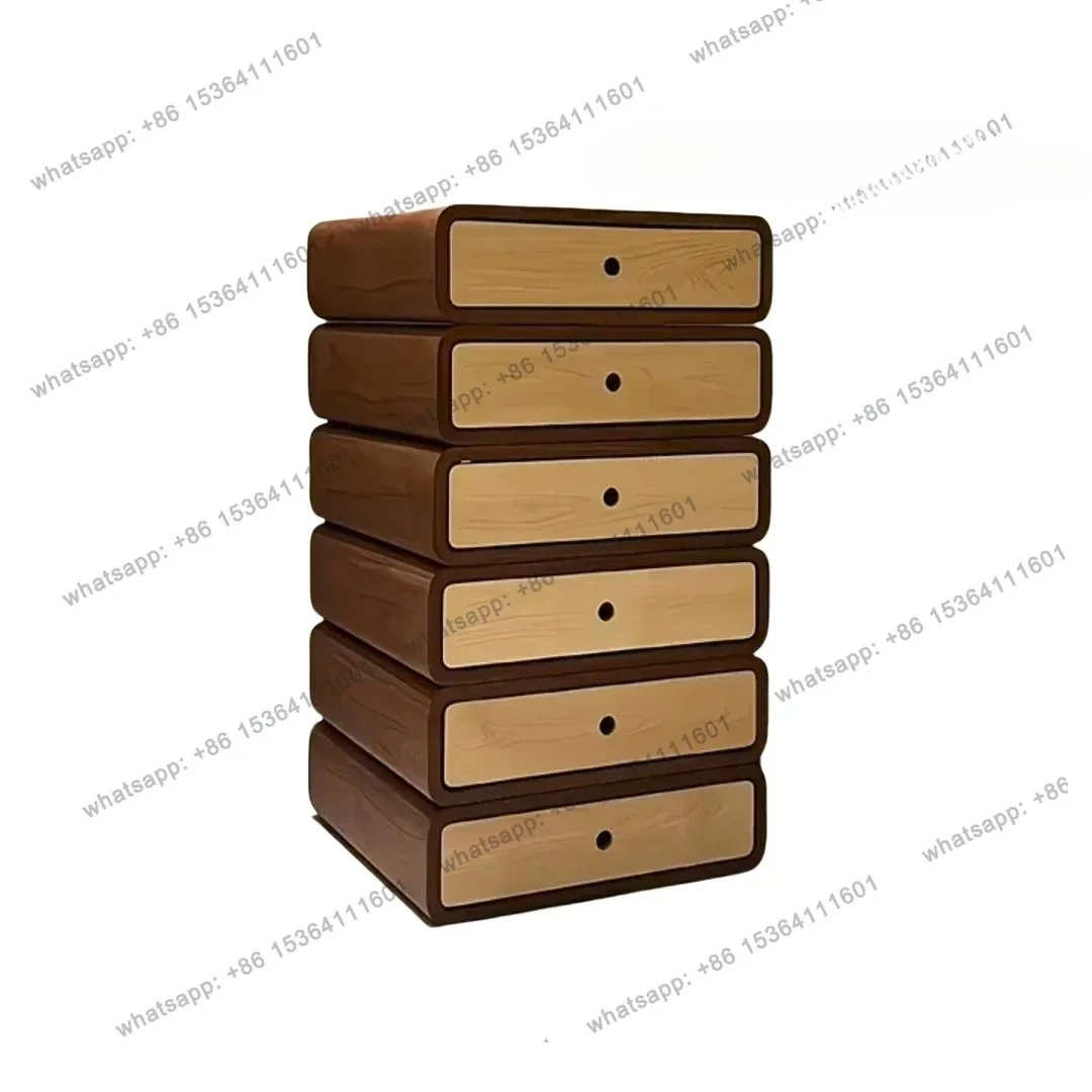 

Italian minimalist solid wood six-chest cabinet modern minimalist living room bedroom chest of drawers storage bedside cabinet