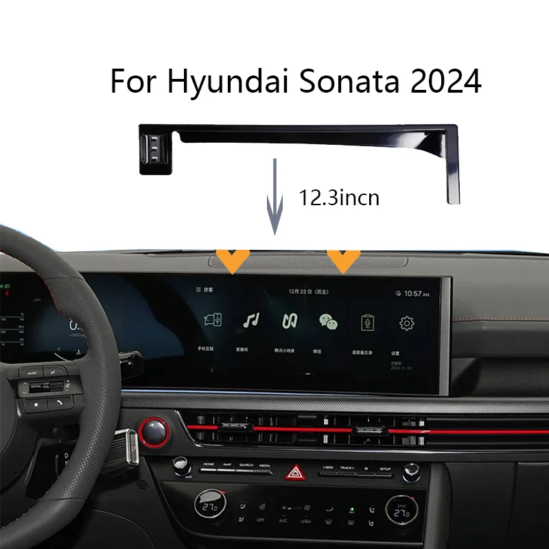 

Interior Accessories Car Phone Holder For Hyundai Sonata 2024 DN8 Multimedia Screen Fixed Base Fast Wireless Charging