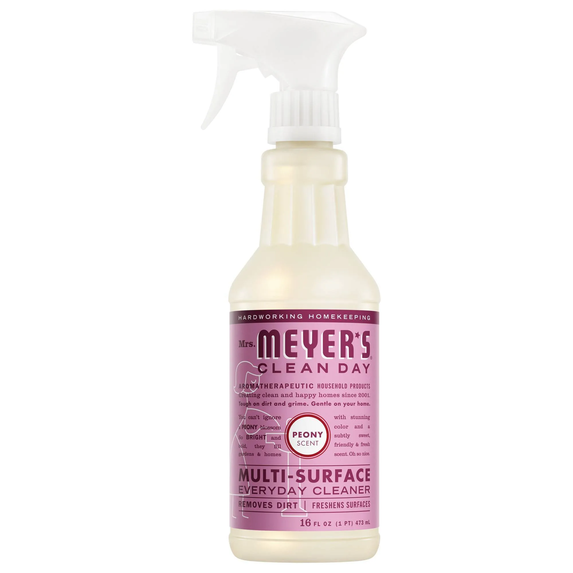 Peony Scented Multi-Surface Everyday Cleaner 16 Fl Oz, Plant-Derived Spray For Kitchen Home Surfaces