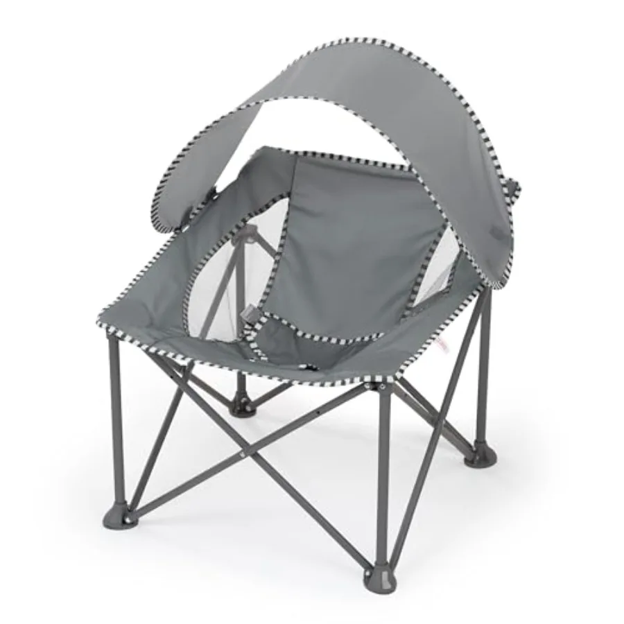 

Bright Starts Pop 'N Chill Portable Infant Beach Chair Travel Seat with UPF 50+ Canopy Indoor/Outdoor Baby Seat 0‑6 Months