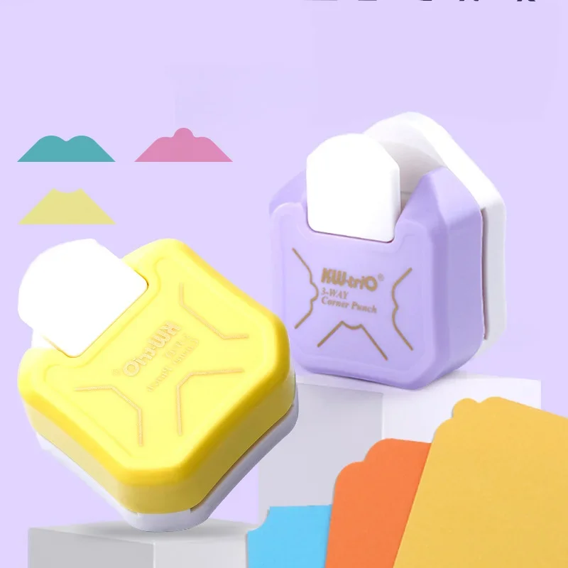 New 3 In 1 Corner Rounder Border Punches for Scrapbooking DIY Mini Corner Cutter R4/R7/R10 Trimmer Punch Office School Supplies