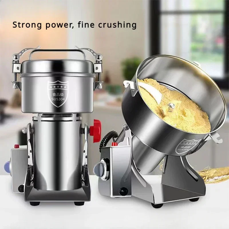 

304 stainless steel Chinese herbal medicine crusher household powder machine Panax notoginseng grinder ultrafine grain mill