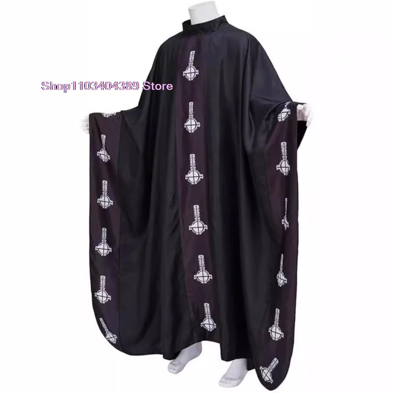 Capa medieval Papa Emergency, Traje Cosplay, Idade Média, Capa preta com chapéu, Conjunto completo adulto, Fato de festa de Halloween