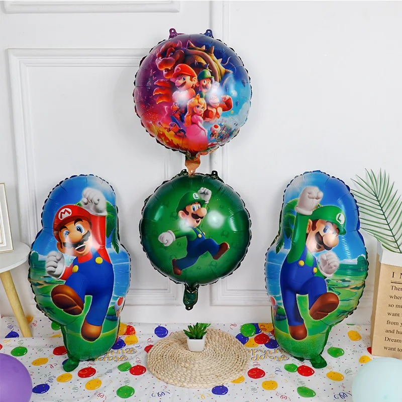 Super Game Bros Foil Balloon Garland Arch Kit Red Blue Green Latex Balloons Children Birthday Party Decor Supplies Gift Toys