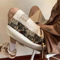 New Chinese Style Bear Embroidery Shorts Men Summer Five-Point Sports Loose Straight Casual Pants Trendy Brand Handsome