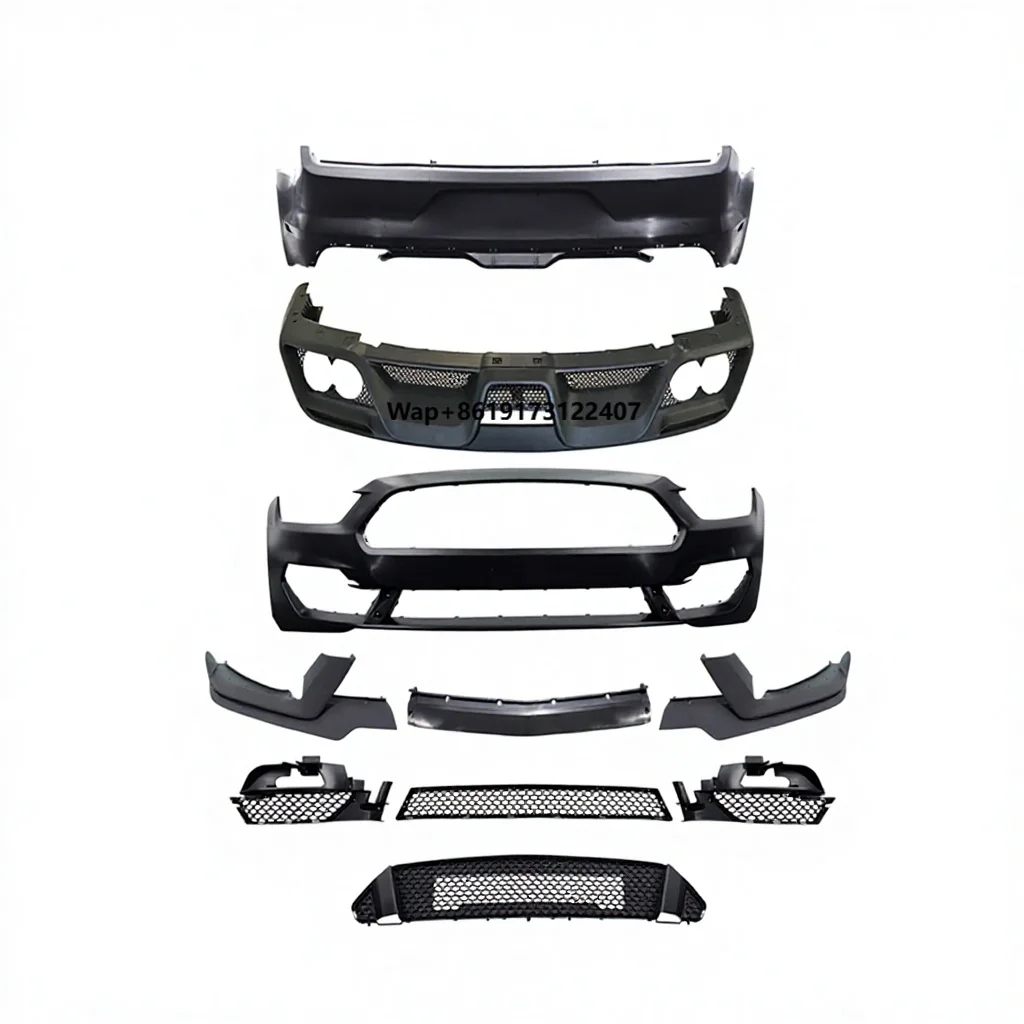 

Fiberglass Body Kit for Mustang 2015 Upgrade Shelby GT350 Front Bumper Lip Panel Rear Diffuser